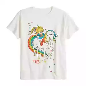 Rainbow Brite Tshirt White Graphic Tee Size XS Juniors New - Picture 1 of 1