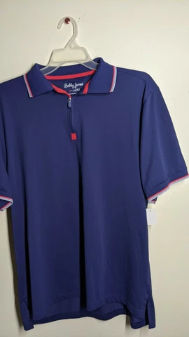 Bobby Jones X-H20 Blue  Golf Polo Shirt Mens Size  XL Cover