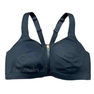 Victorias Secret Knockout Front Close High Support Sports Bra Charcoal New - Picture 1 of 4