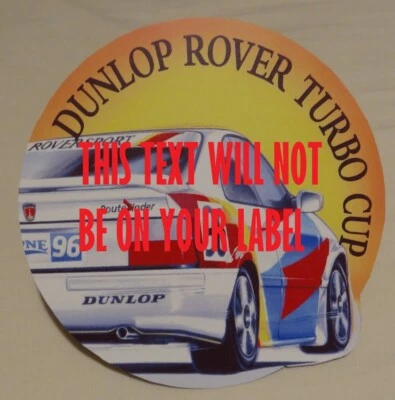 Rover Dunlop Turbo Cup Rover 200 220 cupé réplica ventana pegatina etiqueta TIPO 4 - Imagen 1 de 4