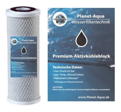 10x Aktivkohle Block Vor Filter 10 Zoll Wasserfilter Osmose Anlage Umkehrosmose - Bild 1 von 2