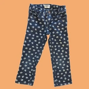 OshKosh B'Gosh Flower Print Jeans Denim Kids Pants - Picture 1 of 12