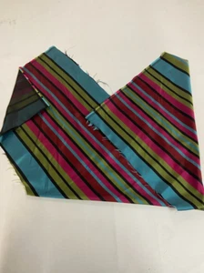 Multicolor stripe Taffeta drapery Fabric BY THE YARD 60" wide - Picture 1 of 2