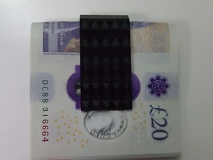 SMALL BLACK MONEY CLIP HOLDER GREAT TO KEEP YOUR NOTES TOGETHER 3D PRINTED - Picture 1 of 4