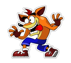 7x7cm 3pcs Crash Bandicoot Vinyl Stickers Laptop Mobile Phone Books Waterproof - Foto 1 di 3