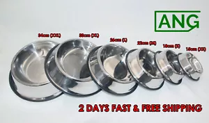 New Stainless Steel Pet Cat Dog Puppy Travel Feeding Feeder Food or Water Bowl - Picture 1 of 7