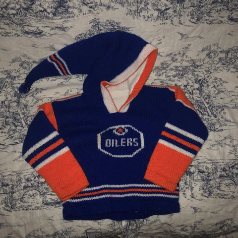 Classic Edmonton Oilers Sweater Jersey Knit NHL Kids Toddler Size 3 Great Shape! Cover