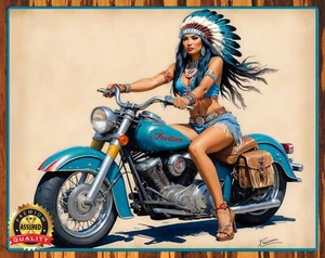 Indian Motorcycle - Painting Since 1901 - Metal Sign 11 x 14 - Picture 1 of 4