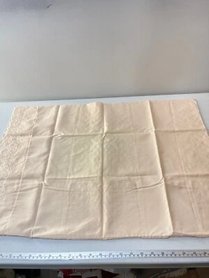 Funda de almohada estándar beige melocotón encaje ribete sin mezcla de hierro Foto 1 de 4