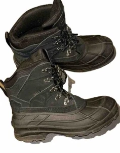 Men’s Winter Boots Kamik Fargo Black Suede Lace-Up 13 Medium Nice - Picture 1 of 6