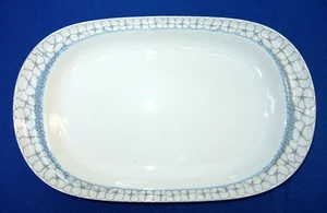 Thomas Kiruna Garden blaue Blüten ovale Fleischplatte Servierplatte  31,7 x 19,6 - Picture 1 of 8