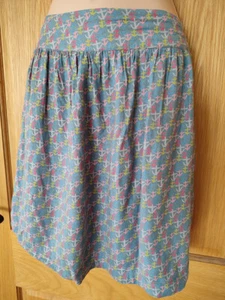SEASALT CORNWALL Falda Talla 16 - 'Snipe' Ancla Algodón Viscosa Gris Corta - Imagen 1 de 3