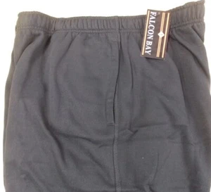 Falcon Bay Sweatpants with Pockets 1X to 5X Big and Tall Pants 88-4150 Black - Picture 1 of 5