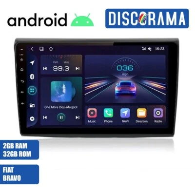 AUTORADIO ANDROID FIAT BRAVO 2007-2012 STEREO AUTO TOUCH 9" WIFI NAVIGATORE - Immagine 1 di 4