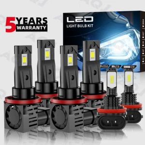 6x H9 H11 Combo LED Headlight High&Low+Fog Light Bulbs Kit Super Bright White - Picture 1 of 21