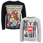 Marvel Avengers T-Shirt Langarm Kinder Jungen Shirt Iron Man Hulk Thor 134-164