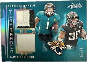 Travis Etienne Jr James Robinson Absolute 2021 Team Tandem Dual Jersey #'d 15/25 - Picture 1 of 3