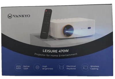 NEW Vankyo Leisure 470W 720P Portable Projector with Wireless Connectivity - Image 1 of 2