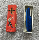 SWISS STYLE KNIFE BLADE MULTI-FUNCTION 3.5" Closed ARMY POCKET KNIFE Blue w/Box