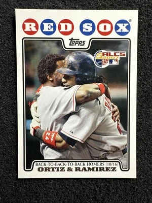 DAVID ORTIZ / MANNY RAMIREZ #99 2008 Topps Baseball QTY Boston Red Sox - Image 1 of 2