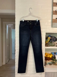 BNWT KUT from the Kloth CATHERINE Boyfriend Jeans Sz 4 EXTRA DARK Wash Stretch - Picture 1 of 12
