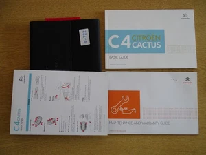 GENUINE CITROEN C4 CACTUS 2014-2018 BASIC GUIDE SERVICE BOOK WALLET PACK F-722 - Picture 1 of 7