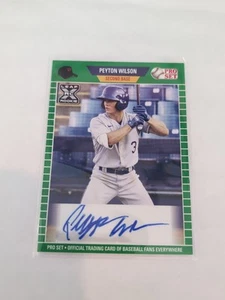 2021 Leaf Pro Set Peyton Wilson Green Autograph #PS-PW1 Kansas City Royals - Picture 1 of 2