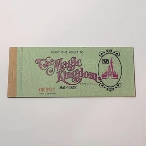 Vintage Walt Disney World Magic Kingdom Ticketbuch Original Attraktion Tickets PA - Bild 1 von 16