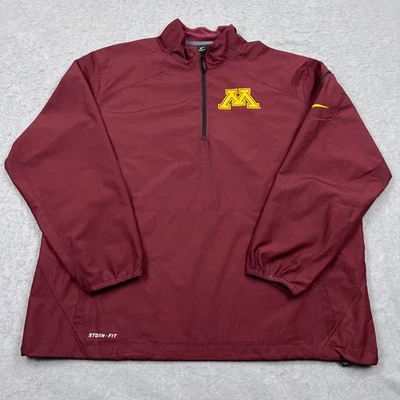 Chaqueta cortavientos Nike Minnesota Golden Gophers para hombre XL roja Storm-Fit 1/4 cremallera Foto 1 de 4