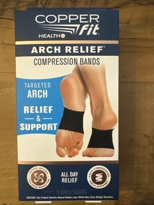Copper Fit Copper Infused Arch Relief & Support Compression Bands One Size - Picture 1 of 4