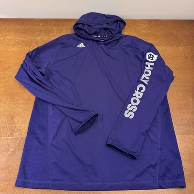Adidas Holy Cross Crusaders Sudadera con Capucha Para Hombres XL Púrpura Pullover Ligero Adidas Foto 1 de 4