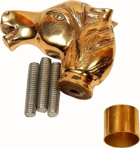 Antique Brass Handle Horse Head Solid Handle Victorian Style Walking Stick - Picture 1 of 5