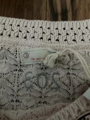 Suéter Odd Molly 100% Algodón Pointelle Rosa Pálido Talla 3 (Grande) Nuevo Con Etiquetas Envío Gratis Foto 1 de 4