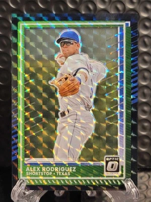 2025 Panini Donruss MLB Alex Rodriguez Black Finite Optic Prizm 1/1 Texas Ranger - Image 1 of 2