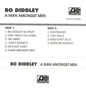 BO DIDDLEY A Man Amongst Men PROMO CASSETTE TAPE 1996 White Label RARE 90s Blues - Picture 1 of 2