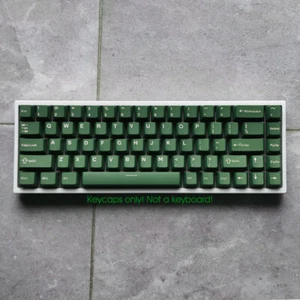 Glass Green Double Shot PBT 126 Keycaps set for Cherry MX Mechanical Keyboards - Picture 1 of 9