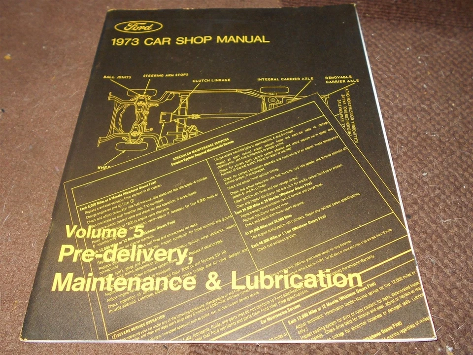Ford Thunderbird Mustang Maverick Gran Torino Cougar 1973 nuevo de lote manual de taller Foto 1 de 1