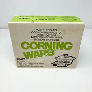 Plato de cacerola cubierto vintage sellado Corning Ware 95401 Spice O Life 1 QT con tapa - Imagen 1 de 6