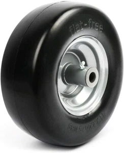 11x4.00-5'' Lawn Mower Tire on Wheel Flat Free 3/4" 5/8" Bushings for Zero Turn - Picture 1 of 6