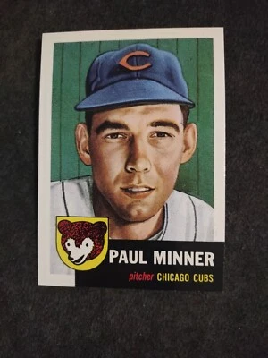 1991 Topps Archives 1953 #92 Paul Minner Chicago Cubs Baseball Card - Image 1 of 2