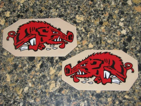 ARKANSAS RAZORBACKS Football Helmet Decals Full Size 3M 20MIL (1) Pair Cover