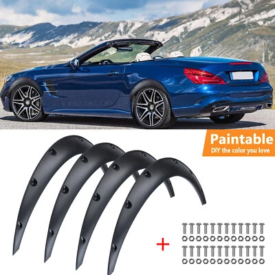 4pcs Matte Fender Flares Extra Wide Wheel Arch Mudguard 35" For Mercedes-Benz-SL Foto 1 de 4
