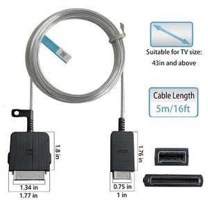5M/16.4 Foot One Connect Cable BN39-02470A for Samsung Q90R Q85R Q80R QLED 4K TV - Picture 1 of 5