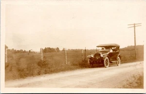 RPPC People in Model T Ford - Photo Postcard - Woman Driver - c1904-1920 - Picture 1 of 2