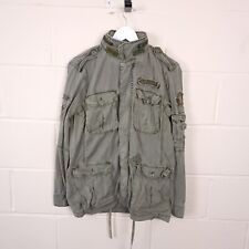 ALPHA INDUSTRIES Jacket Mens S Small Field Coat M65 Military Cotton Hooded Khaki