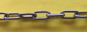 Cadena de acero inoxidable 316 5/32" (4 mm) cadena de eslabones medianos por el pie - Imagen 1 de 4