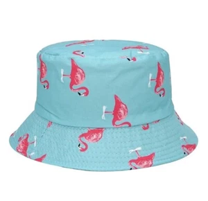 Cute Flamingo Print Pattern Bucket Hats Men Women Fisherman Hat Spring Summer - Picture 1 of 1