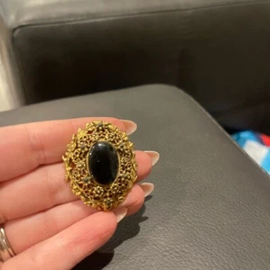 Spilla donna elegante oro e nero - Foto 1 di 3