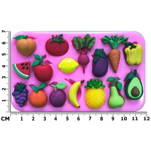 Molde de silicona para aguacate 16 variedades de frutas y verduras frescas de Fairie Blessings - Imagen 1 de 6