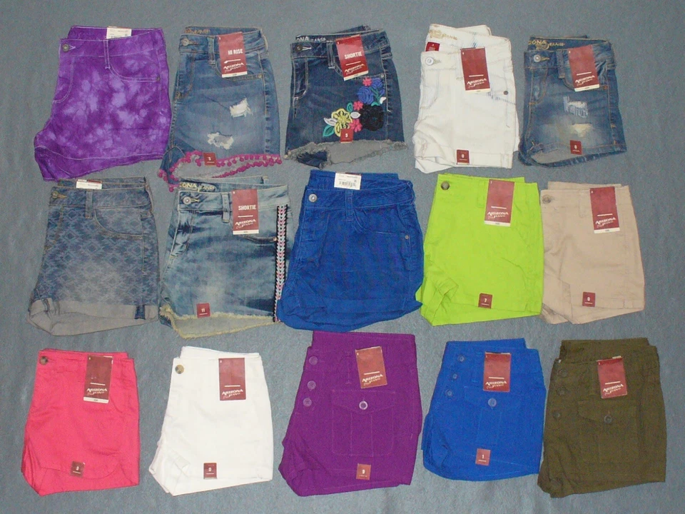 NWT Arizona Junior Shortie Shorts - You Pick Fabric, Color + Size - Image 1 of 1